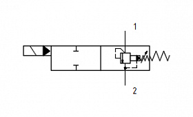 RVCM Двухступенчатый регулируемый предохранительный клапан с электромагнитным управлением, блокировка при подаче напряжения - пример применения купить в России